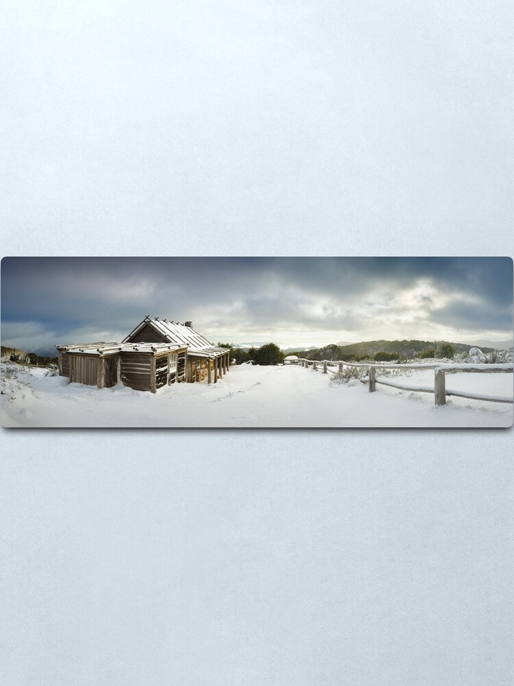 Alternate view of Craigs Hut Winter Morning, Mt Stirling, Victoria, Australia Metal Print