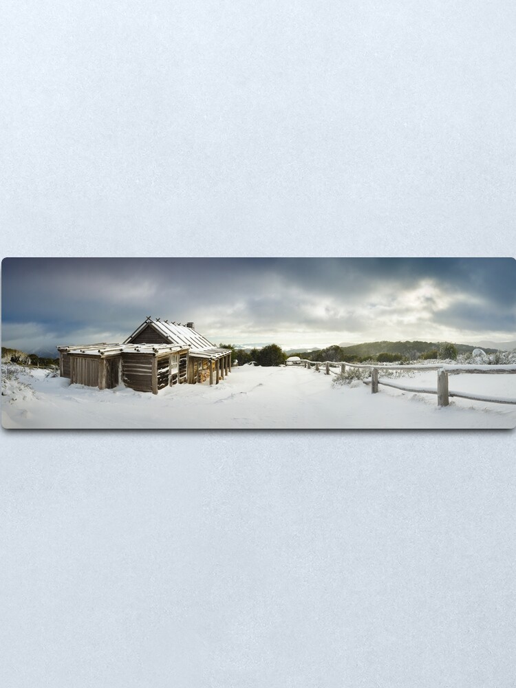 Alternate view of Craigs Hut Winter Morning, Mt Stirling, Victoria, Australia Metal Print