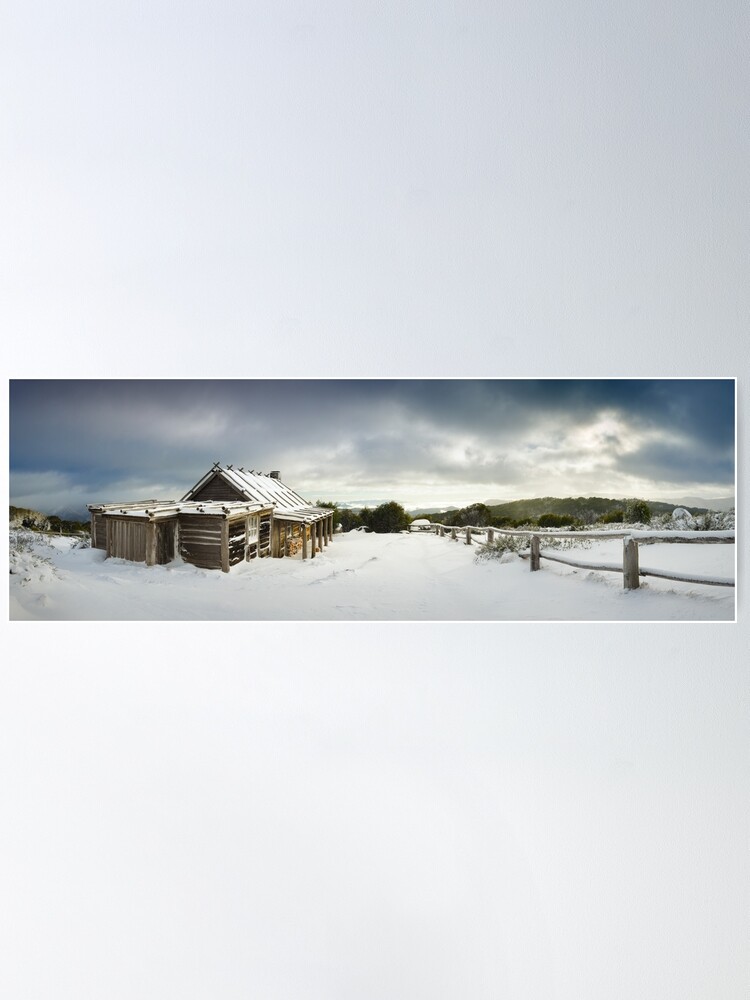 Alternate view of Craigs Hut Winter Morning, Mt Stirling, Victoria, Australia Poster