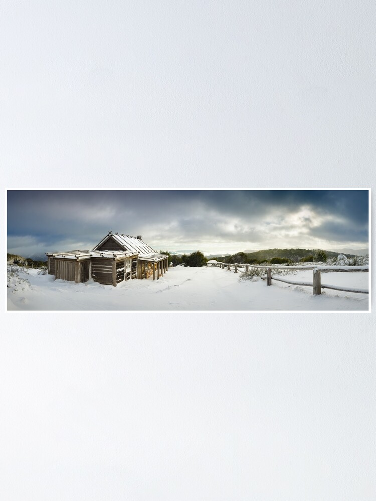 Alternate view of Craigs Hut Winter Morning, Mt Stirling, Victoria, Australia Poster