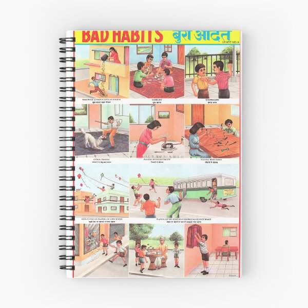 Item preview, Illustrated Chart From India - BAD HABITS Rare Vintage High Quality designed and sold by VISIBLECREATION.