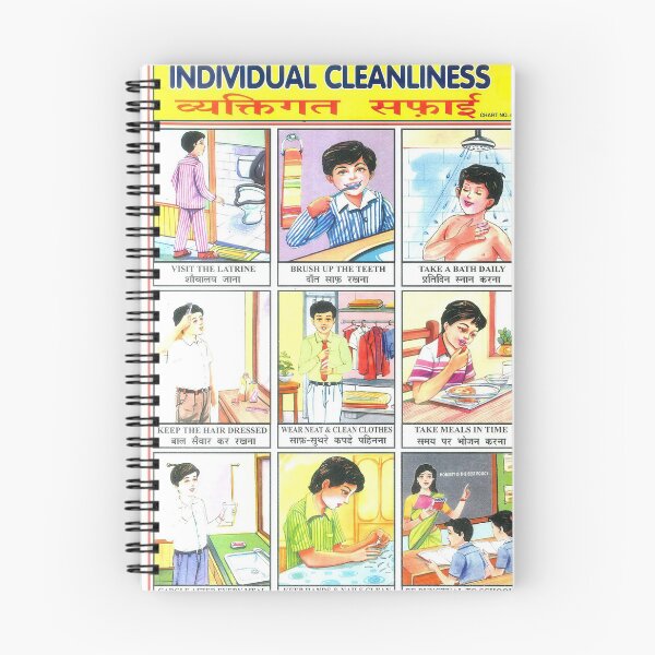 Item preview, Illustrated Chart From India - INDIVIDUAL CLEANLINESS Rare Vintage High Quality, Hindi designed and sold by VISIBLECREATION.