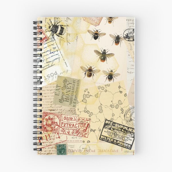 Item preview, Patchwork Bumble Bees and Honey Collage  designed and sold by RosalieReeves.