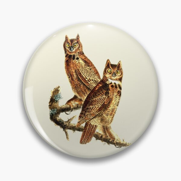 Item preview, Vintage Illustration Drawing Art - Great Horned Owl - Hoot Owl designed and sold by kmcs.