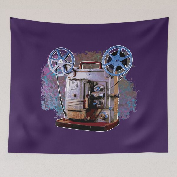 Item preview, Vintage 8MM Home Movie Cameras: Retro Keystone 8MM Home Movie Projector on Abstract Colors designed and sold by GraffitiSoup.