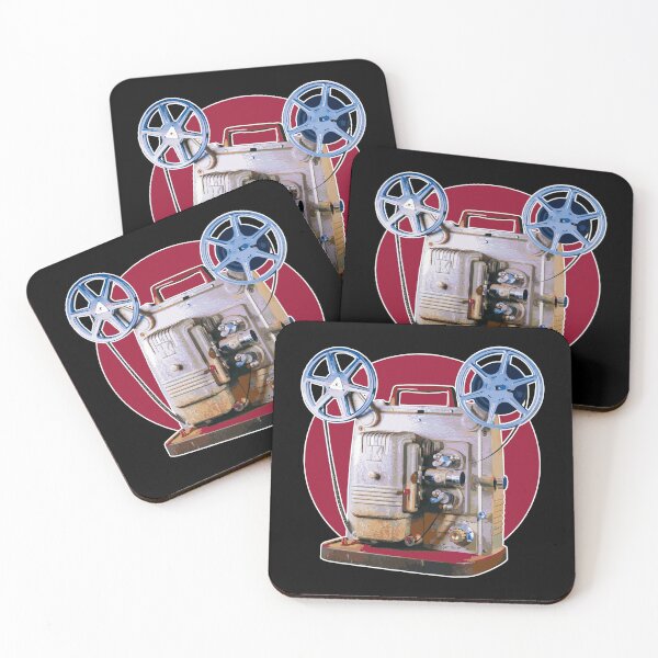 Item preview, Vintage 8MM Home Movie Cameras: Retro Keystone 8MM Home Movie Projector on Red Circle designed and sold by GraffitiSoup.