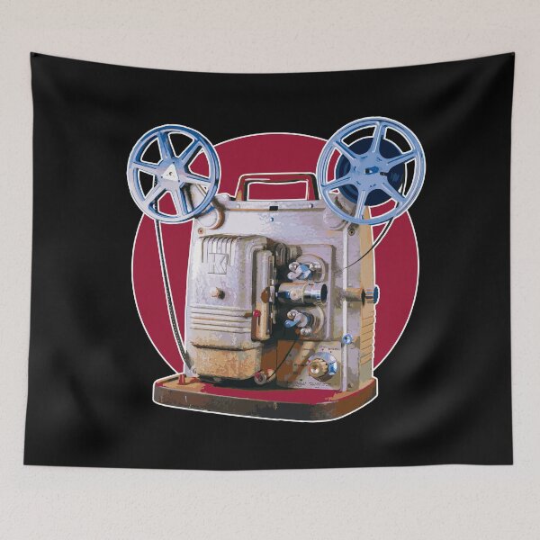 Item preview, Vintage 8MM Home Movie Cameras: Retro Keystone 8MM Home Movie Projector on Red Circle designed and sold by GraffitiSoup.