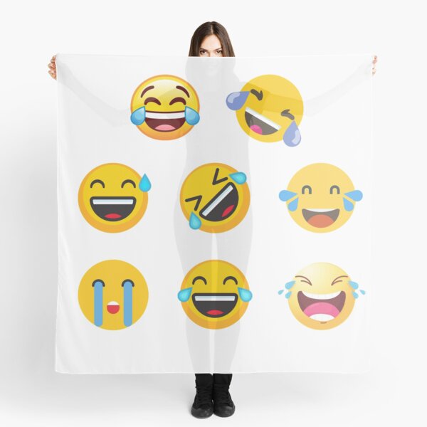 Laughing Emoji Meme Scarves For Sale Redbubble