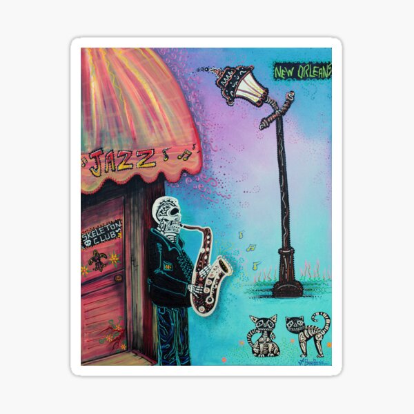 The New Orleans Skeleton Club Sticker