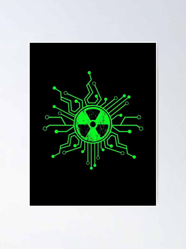 "Circuit Board Radiation Symbol" Poster for Sale by EBM-Gear | Redbubble
