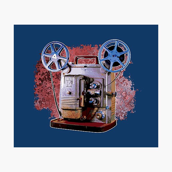 Artikelvorschau, Vintage 8MM Home Movie Kameras: Retro Keystone 8MM Home Movie Projektor auf Abstract Reds entworfen und verkauft von GraffitiSoup.