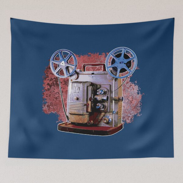 Item preview, Vintage 8MM Home Movie Cameras: Retro Keystone 8MM Home Movie Projector on Abstract Reds designed and sold by GraffitiSoup.