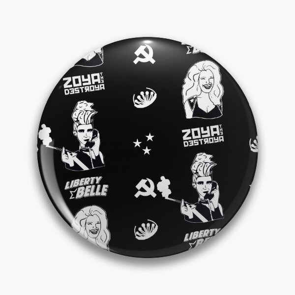 Item preview, LIBERTY BELLE & ZOYA THE DESTROYA repeating pattern designed and sold by CBAmerch.