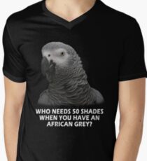 Grautöne T-Shirt mit V-Ausschnitt für Männer
