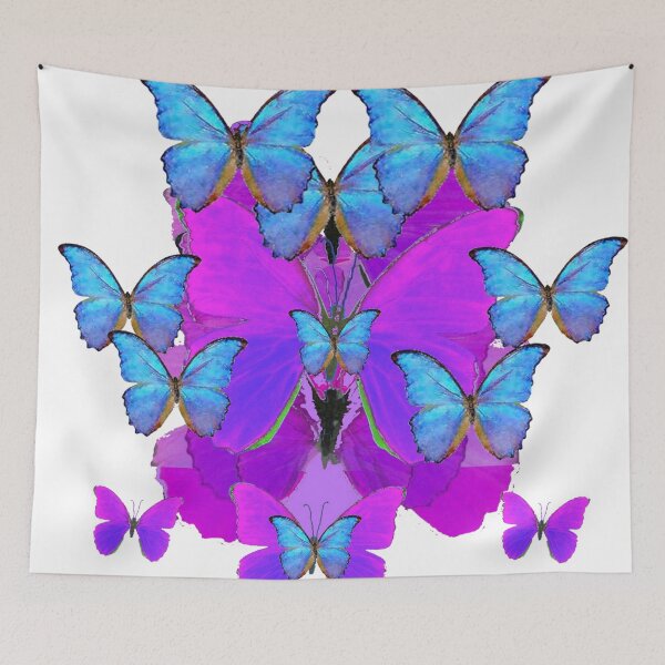 Item preview, LILAC PURPLE & BLUE BUTTERFLIES ABSTRACT ART PATTERNS designed and sold by sharlesart.