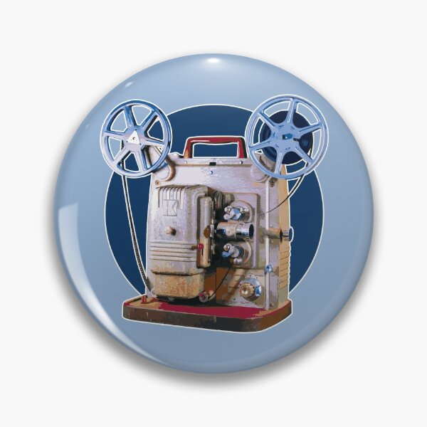 Item preview, Vintage 8MM Home Movie Cameras: Retro Keystone 8MM Home Movie Projector on Blue Circle designed and sold by GraffitiSoup.