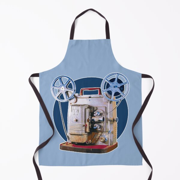Item preview, Vintage 8MM Home Movie Cameras: Retro Keystone 8MM Home Movie Projector on Blue Circle designed and sold by GraffitiSoup.