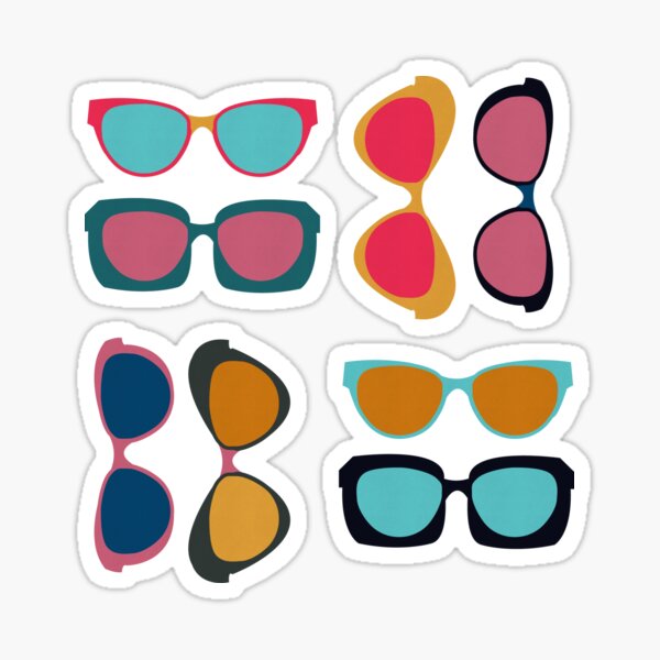 Eyeglasses Sticker By Blanchatre Redbubble