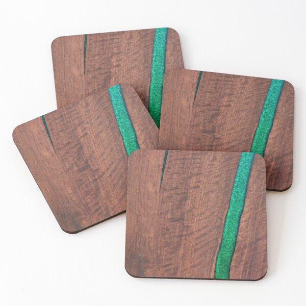 Item preview, Epoxy Resin River Table Design green-blue designed and sold by chestpieceMerch.
