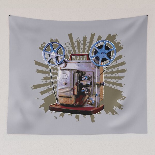 Item preview, Vintage 8MM Home Movie Cameras: Retro Keystone 8MM Home Movie Projector on Brown Pop Splash designed and sold by GraffitiSoup.