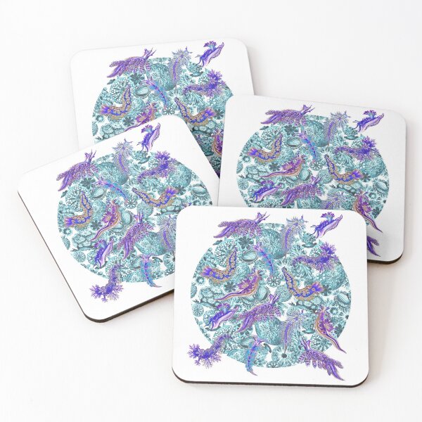 Artikelvorschau, Ernst Haeckel Purple Hued Nudibranch über Cerulean Sea Squirts entworfen und verkauft von aimeewilson.