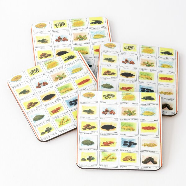 Item preview, Illustrated Chart From India - INDIAN SPICES Rare Vintage High Quality designed and sold by VISIBLECREATION.