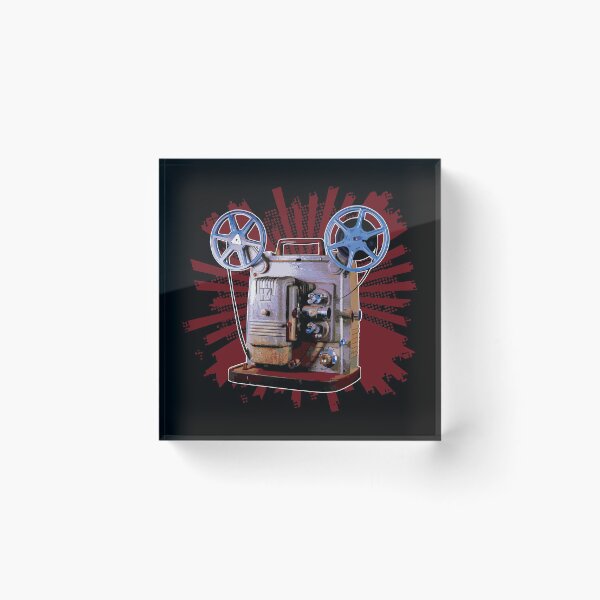 Item preview, Vintage 8MM Home Movie Cameras: Retro Keystone 8MM Home Movie Projector on Bold Red Pop Art Splash designed and sold by GraffitiSoup.