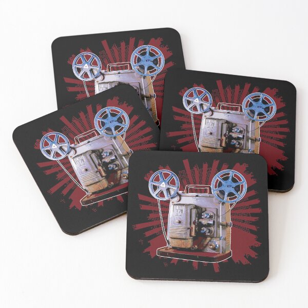 Item preview, Vintage 8MM Home Movie Cameras: Retro Keystone 8MM Home Movie Projector on Bold Red Pop Art Splash designed and sold by GraffitiSoup.