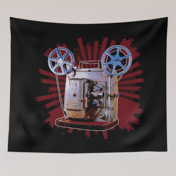 Item preview, Vintage 8MM Home Movie Cameras: Retro Keystone 8MM Home Movie Projector on Bold Red Pop Art Splash designed and sold by GraffitiSoup.