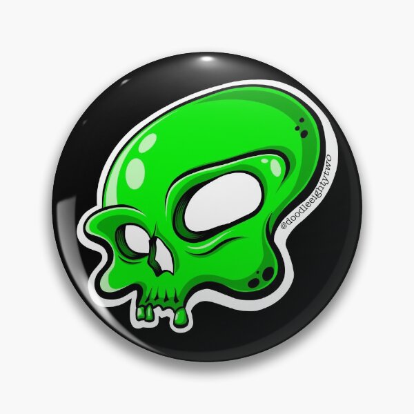 Item preview, Skull - Green designed and sold by doodleeightytwo.