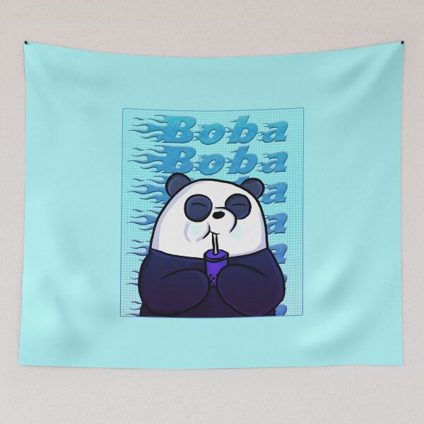 Item preview, Boba Panda Blue  designed and sold by RoserinArt.