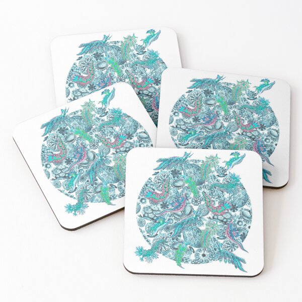 Artikelvorschau, Ernst Haeckel Teal Hued Nudibranch über Cerulean Sea Squirts entworfen und verkauft von aimeewilson.