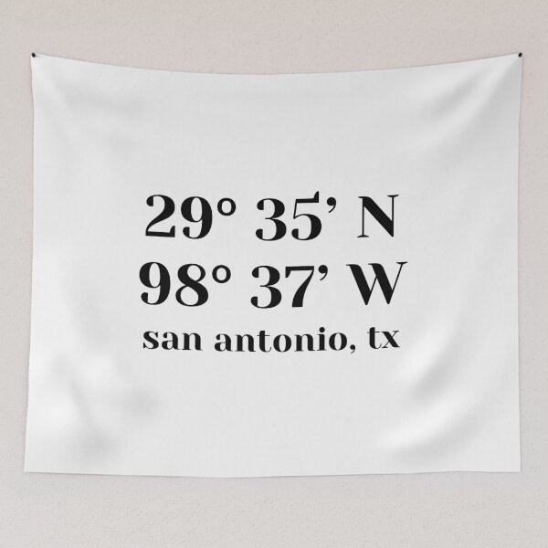 Item preview, map coordinates- utsa designed and sold by Caroline Derucki.