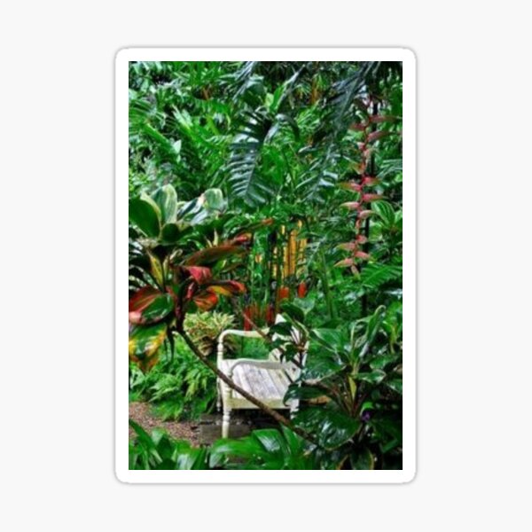 Paradise love benches. Sticker