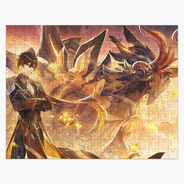 Item preview, Genshin Impact - Zhongli And Azhdaha - Official Artwork designed and sold by Krimsy.