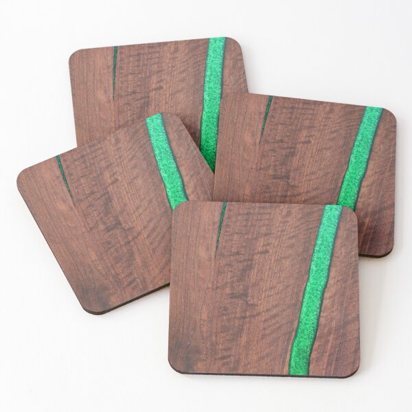 Item preview, Epoxy Resin River Table Design - walnut green designed and sold by chestpieceMerch.