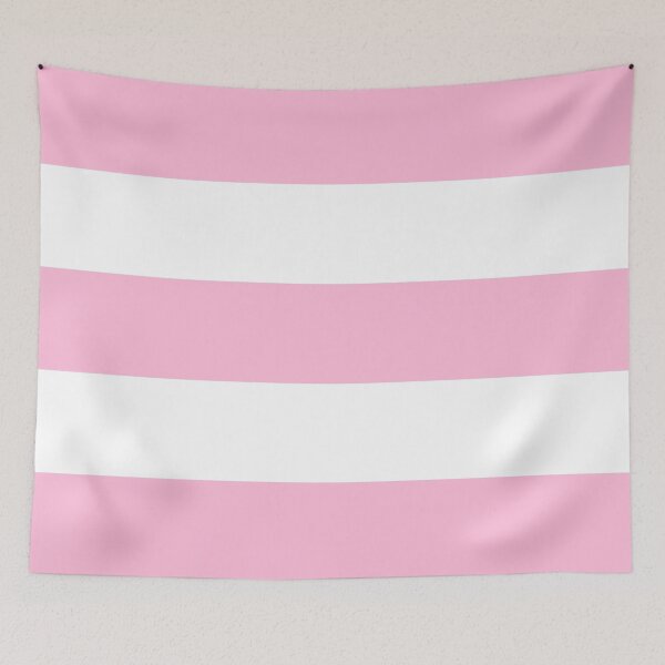 Item preview, Large COTTON CANDY PINK and WHITE Horizontal STRIPES designed and sold by RachelMacht.