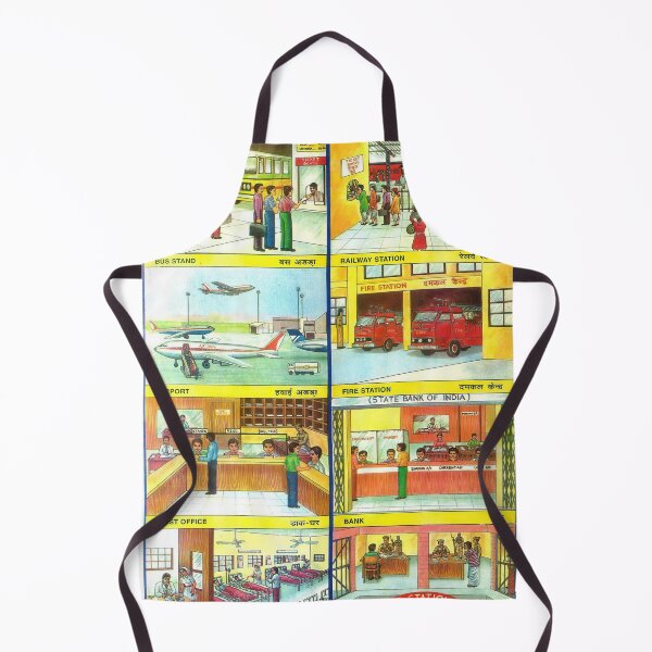 Item preview, Illustrated Chart From India - PUBLIC PLACES (SERVICES) Rare Vintage High Quality designed and sold by VISIBLECREATION.