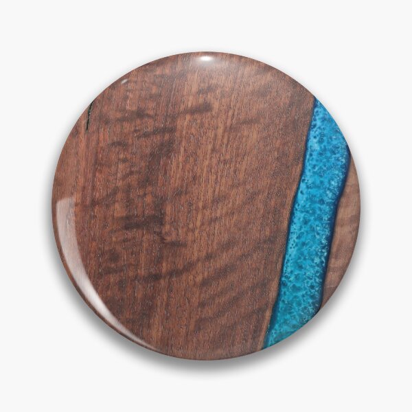 Artikelvorschau, Epoxy Resin River Table Design - Nussbaum himmelblau entworfen und verkauft von chestpieceMerch.