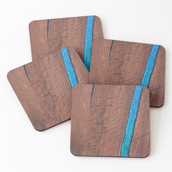 Item preview, Epoxy Resin River Table Design - Sky blue walnut designed and sold by chestpieceMerch.