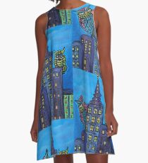 Nachteulen A-Linien Kleid