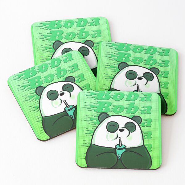 Item preview, Boba Panda Green designed and sold by RoserinArt.
