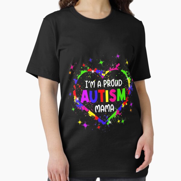 Vista previa del artículo con la obra «Soy una orgullosa mamá del autismo corazón de concienciación sobre el autismo», diseñado y vendido por SagerMJordan.