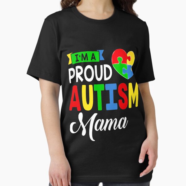 Vista previa del artículo con la obra «Soy un orgulloso autismo Mama Mamasaurus Autism Awareness», diseñado y vendido por SagerMJordan.