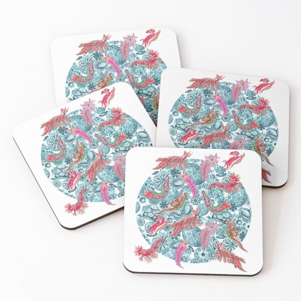 Artikelvorschau, Ernst Haeckel Red Hued Nudibranch über Cerulean Sea Squirts entworfen und verkauft von aimeewilson.