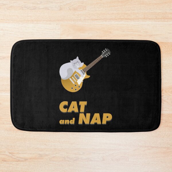 Item preview, Relaxed Cat on Rock Guitar | Persian | Catnap designed and sold by Fluffy-Vectors.
