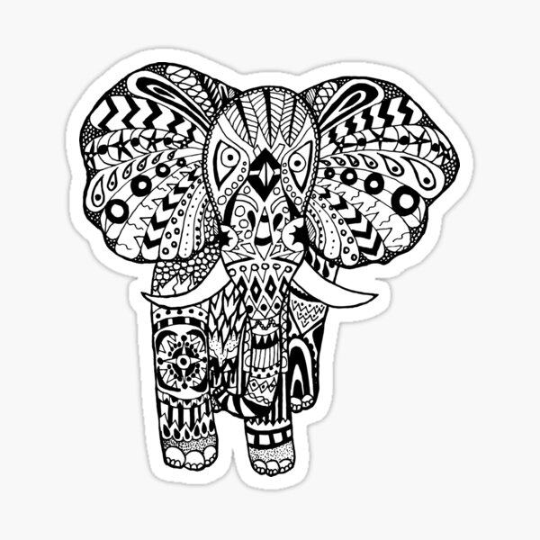 Sticker Aztec Elephant Redbubble