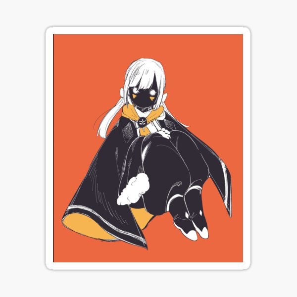 white eyes little girls Sticker