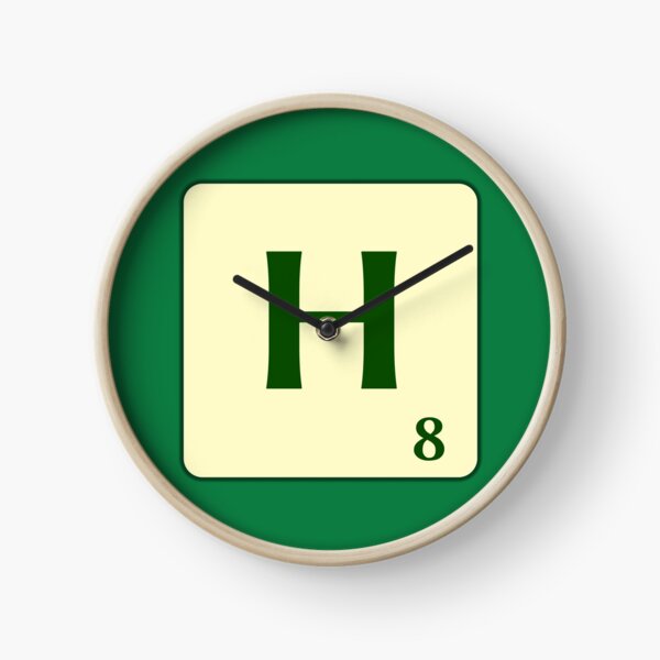 Fitxa de Scrabble de la H de 8 punts Reloj