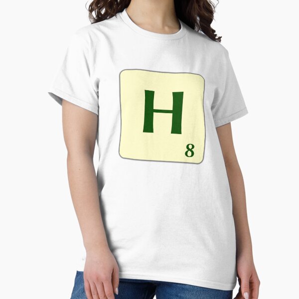 Fitxa de Scrabble de la H de 8 punts Camiseta clásica
